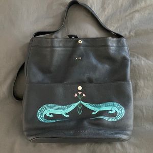 Josefina black funtasia crocodile backpack / shoulder bag / diaper bag